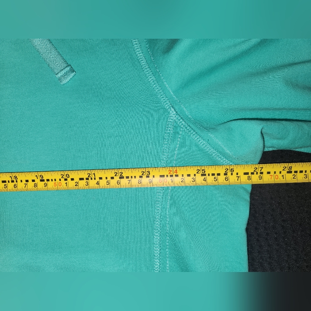 Women's Teal Allison Daley 3/4 Length Sleeve Zip Up Hoodie Size 3X - Picture 6 of 8